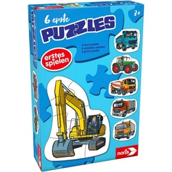 Noris Puzzle 6 erste Puzzles - Fahrzeuge, 20 Puzzleteile bunt