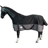 eQuitack Your Passion Is Our Mission Regendecke Winterdecke Turnout 100% Wasserdicht 600D mit Fleece Lining Multi Farbe Schwarz/Grau - 165cm