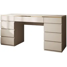 lookway Schreibtisch AURORA DOUBLE Kaschmir / Beige / Gold