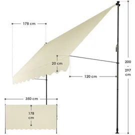 Juskys Klemmmarkise Kapstadt - Beige