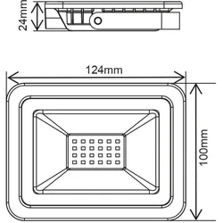 Weißes LED-Flutlicht 200-265VAC 20W 4000K