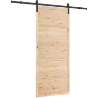 Maison Exclusive - Schiebetür Natur 90 X 208 Cm Massives Kiefernh