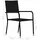 vidaXL 5-tlg. Garten-Essgruppe Poly Rattan Schwarz