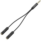 Sabrent 3.5mm Audio Stereo Y Splitter Adapter für Lautsprecher Schwarz