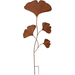 Garden Pleasure Gartenstecker GINKGO, Stahl Rost-Optik