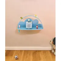 KAWENTSMANN Kinderregal Regal für Tonies und Toniebox, Wandregal WOLKE blau