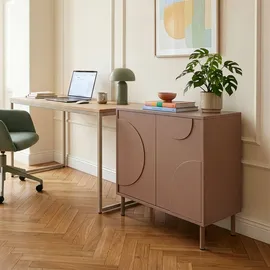 [en.casa] Sideboard Holea 75 x 70 x 34 cm Mocha Mousse Braun