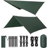 Camping Zeltplane 3x4M Ultraleicht Wasserdicht mit Zubehör
