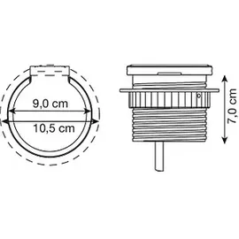 Hammerbacher Tischsteckdose 2,0 m Schwarz 1 St.