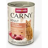 Animonda Cat Carny Adult Huhn & Pute & Entenherzen - 6x400g