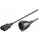 MicroConnect - 2m C14 -schuko 2m C14 Coupler schwarz - Kabel (stecker/buchse, C14 Coupler, rechts, schwarz)
