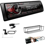 Pioneer MVH-330DAB 1 DIN Autoradio DAB+ Bluetooth USB AUX passend für Citroen C2 2003-2009 schwarz