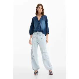 DESIGUAL Blusenshirt Blau M