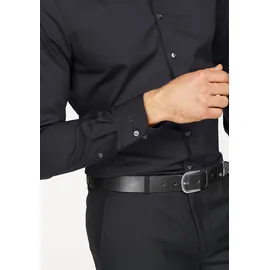 Olymp Level Five body Fit Businesshemd mit extra langem Arm, Black, 42L