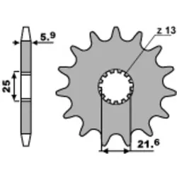 PBR Standard-Stahlkettenrad 565 - 520