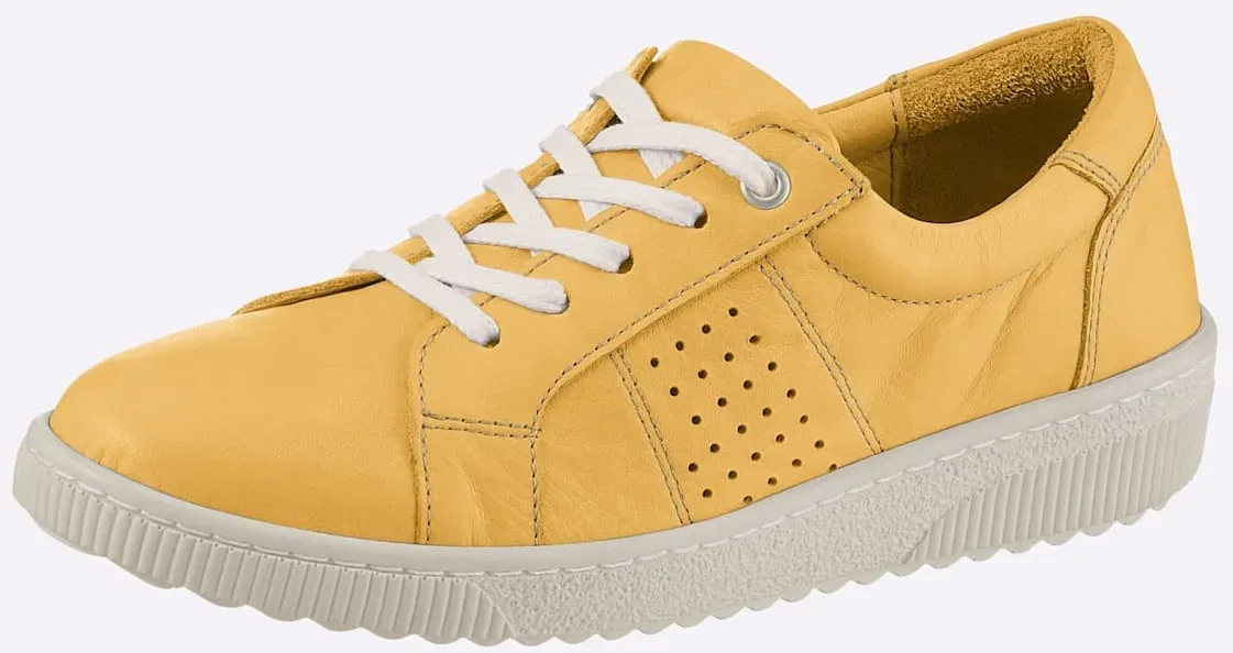 Sneaker CASUAL LOOKS, Damen, Gr. 38, gelb, Glattleder, Schuhe Sneaker
