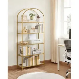 VASAGLE Bücherregal 83 x 30,2 x 183,5 cm Gold