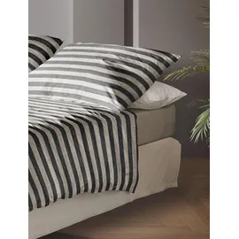 IRISETTE Wave-HK 8559 Gestreift Grau 135 x 200 cm + 80 x 80 cm