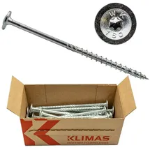 Klimas Tellerkopfschraube 8x320 Tellerkopf hell verzinkt TX40