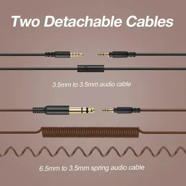 OneOdio Fusion A70 Over Ear Headset Bluetooth® Stereo Silber, Braun High-Resolution Audio Headset, Schwenkbare Ohrmuscheln