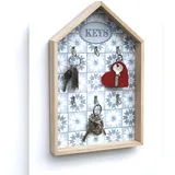 DanDiBo Ambiente DanDiBo Schlüsselkasten Weiß Holz Keys 32594 Schlüsselbox Schlüsselschrank Landhaus Vintage Shabby Chic