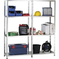 SCHULTE Regalwelt Anbauregal Metall 180 cm x 220 cm silberfarben