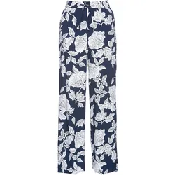 bonprix Bedruckte Viskose-Palazzo-Hose, blau, 54, Viskose