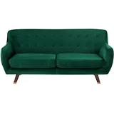 Beliani Sofa 3-sitzer Bodo Samtstoff Smaragdgrün