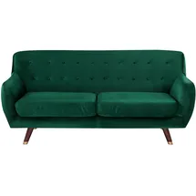 Beliani Sofa 3-sitzer Bodo Samtstoff Smaragdgrün