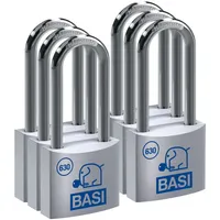 Basi - Vorhangschloss - SET - 6x VHS 630H - 40 mm - Gleichschließend - Bügelhöhe - 63 mm - inkl. 2 Schlüssel pro Schloss - Aluminiumgehäuse