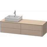 Duravit XSquare Waschtisch-Unterschrank XS4914L7575 160x40x54,8cm, 4 Schubkästen, links, Leinen