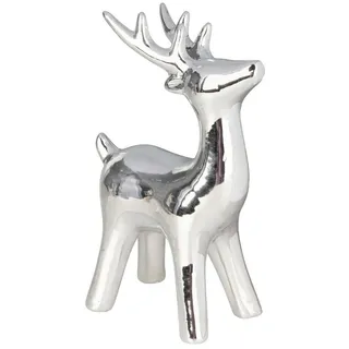 MICA Living MICA Living, Deko Hirsch silber - ca. 9,5 x 6 x 15 cm Weihnachtsdeko, Winter Dekoration