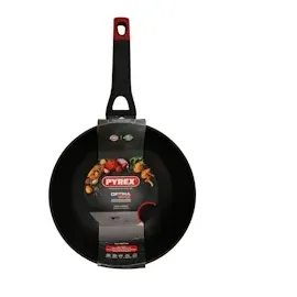 Pyrex OPTIMA + Wok aus geschmiedetem Aluminium, 28 cm