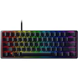 Razer Huntsman Mini (Red Switch) – 60% kompakte Gaming-Tastatur (lineare optisch-mechanische Schalter, Doubleshot PBT-Tastenkappen, abnehmbares USB-C-Kabel) UK-Layout, Schwarz