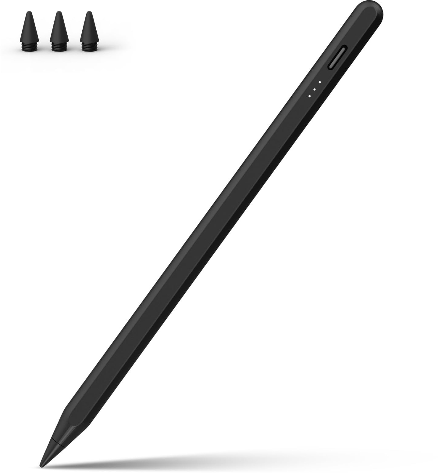 MEKO Stift für Apple iPad 2018-2022, 13 Minuten Schnellladung iPad Pencil mit Ablehnung der Handfläche, Neigungsempfindlichkeit für iPad 6-10, iPad Air 3-5, iPad Mini 5, 6, iPad Pro 11/12.9 - Schwarz