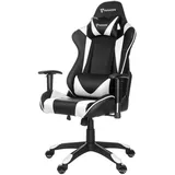 ebuy24 Paracon Knight Gaming Stuhl inkl. Nackenkissen und Lendenstütze weiss. - Weiß