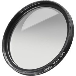 Walimex Polfilter zirkular slim (49 mm, Polarisationsfilter), Objektivfilter, Schwarz