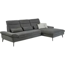 Hukla Ecksofa "HU-HP22156 L-Form", schwarz (cyber anthrazit), B:309cm H:103cm T:193cm, 100% recyceltes Polyester, Sofas, Ecksofa, inkl. Kopfpolsterverstellung, optional mit Sitztiefenverstellung