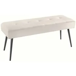 riess-ambiente Sitzbank BOUTIQUE - 100cm champagner Samt schwarze Metallbeine
