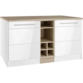 kochstation Kücheninsel KS-Wien 153 x 100 x 85 cm Weiß