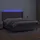vidaXL Boxspringbett mit Matratze & LED Grau 180x200 cm Kunstleder