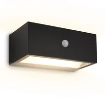 B.K.Licht Außenwandleuchte Kunststoff 18,5x9,5x7,5 cm Akku Bewegungsmelder Schwarz