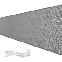 Balkonverkleidung Balkonabdeckung 60 x 850 cm Windschutz Sonnenschutz Und Wetterfest Balkonsichtschutz mit Ösen mit Kabelbinder für Den Gartenzaun Oder Balkon, Grau