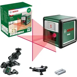 Bosch Kreuzlinien-Laser Quigo incl. Adapter, Klemme, Batterien