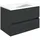 Möbel Boss Waschtisch Baabe 2 Schubkästen 80 x 56 x 47 cm Grau/Graphit Matt