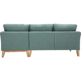 miliboo Eckcouch Polyester 4-Sitzer Graugrün