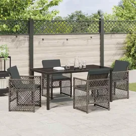 vidaXL Garten Essset 5-tlg. Grau