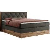 MKS Boxspringbett 160 x 200 cm H4 Dunkelgrau