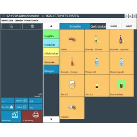 Blitzkasse 15" All-in-ONE Kassensystem für Gastronomie: Restaurant, Biergarten, Cafe: Touschscreen, Bondrucker