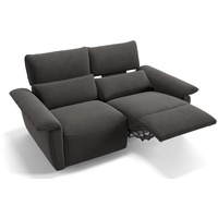 Sofanella 2-Sitzer Stoff Merida, Relaxsofa, Designsofa, Designer Couch, Italienisches Sofa, 2er Sofa grau